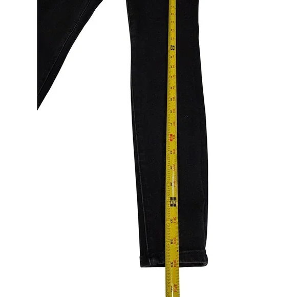 American Eagle The Dream Jean Super Skinny High Waisted Black Denim 6 Long - Picture 8 of 8